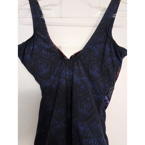 Miraclesuit Tramonto Belle It's A Wrap Swimsuit Womens Size 10 Blue One Piece - Picture 9 of 11
